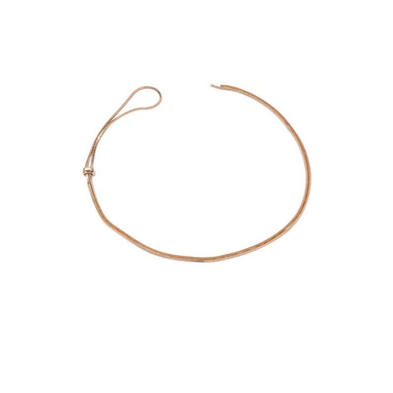 18K Gold Extra Long Chain Necklace: Gold