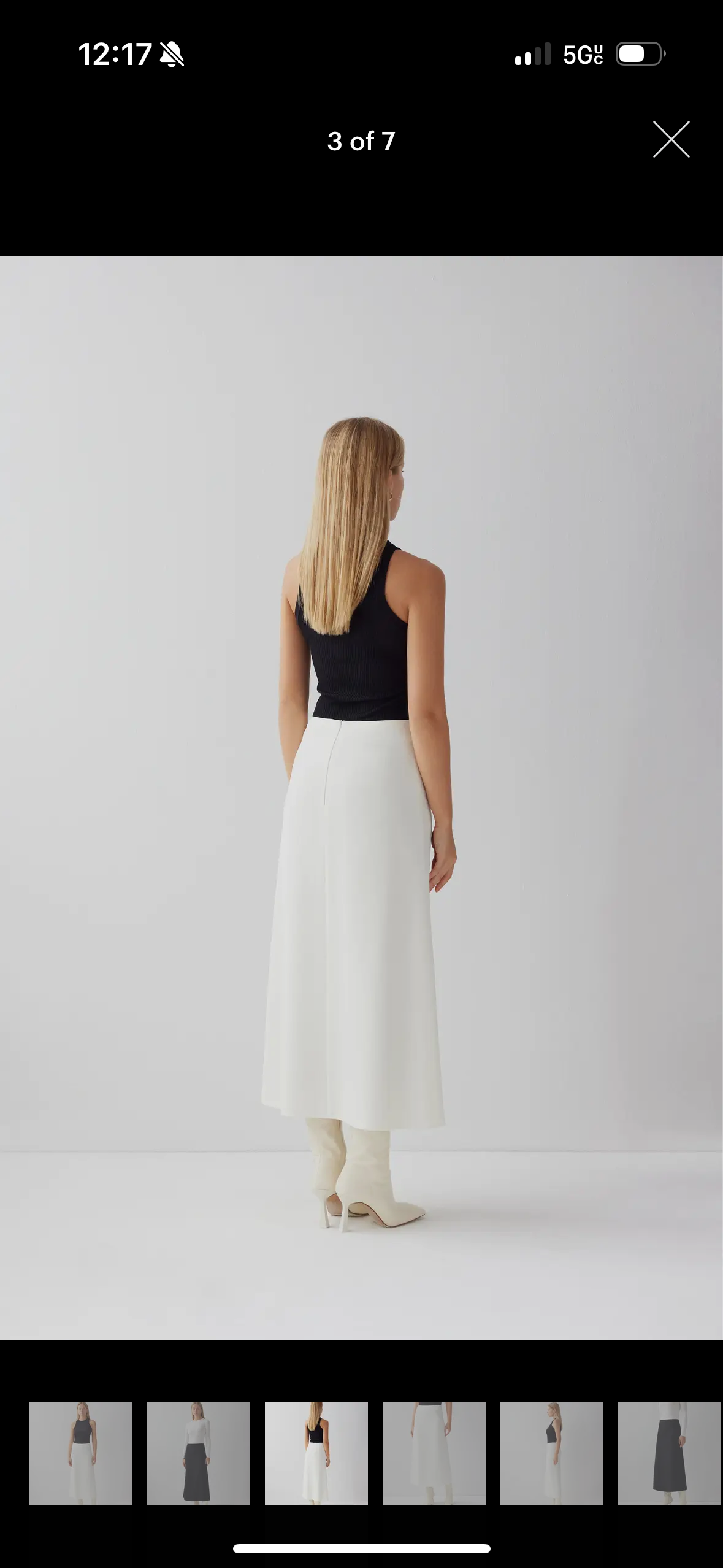 Straight cut lined chic skirt